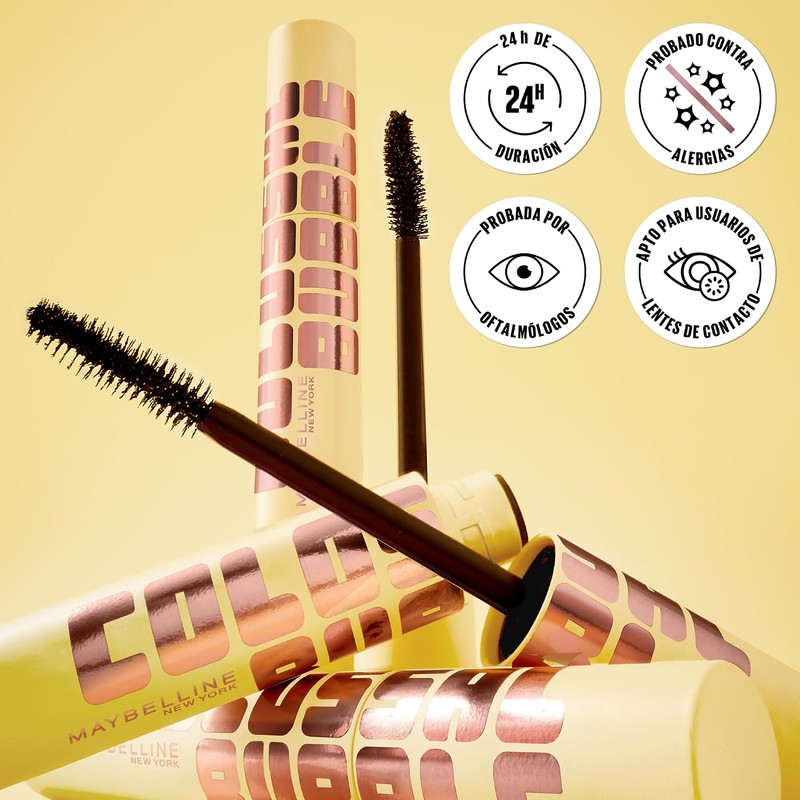 Maybelline Colossal Bubble Máscara de Pestañas, Volumen 24H, WTP, 10