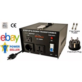 Simran 110-220 Volt Power Voltage Converter 1000 W Transformer Up Down 220V 110