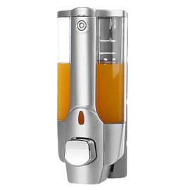 Shower Soap Dispenser, 350ml Wall Mounted Shampoo and Conditioner Dispenser with Lock, Clear Plastic Lotion Bottle for Home, Hotel, Bathroom-