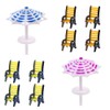 Model Parasol Sun Umbrella and Chair Model Kit 2 Set