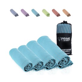 Prime Art Wood Bamboo Travel Towel, Test Winner: Very Good, Ultra Lightweight, Quick Dry, Absorbent and Antibacterial, Bamboo Hand Towels in All Sizes and 5 Colours, blue