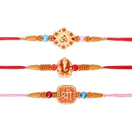 SLNDOKTG Set of 3 Rakhi for Brother Raksha Bandhan Fancy Rakhi for Bhaiya/Bhabi/Sibling Rakhi for Little Brother & Boys Raksha Bandhan for Your Brother
