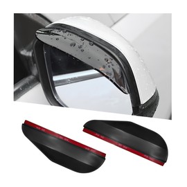KVAEY 2 PCS Car Rearview Mirror Rain Cover, Waterproof Rain Visor for Car Rearview Mirror, Automotive Side Mirror Rain Eyebrow Fit Car Truck SUV, Universal Car Accessories (Black)