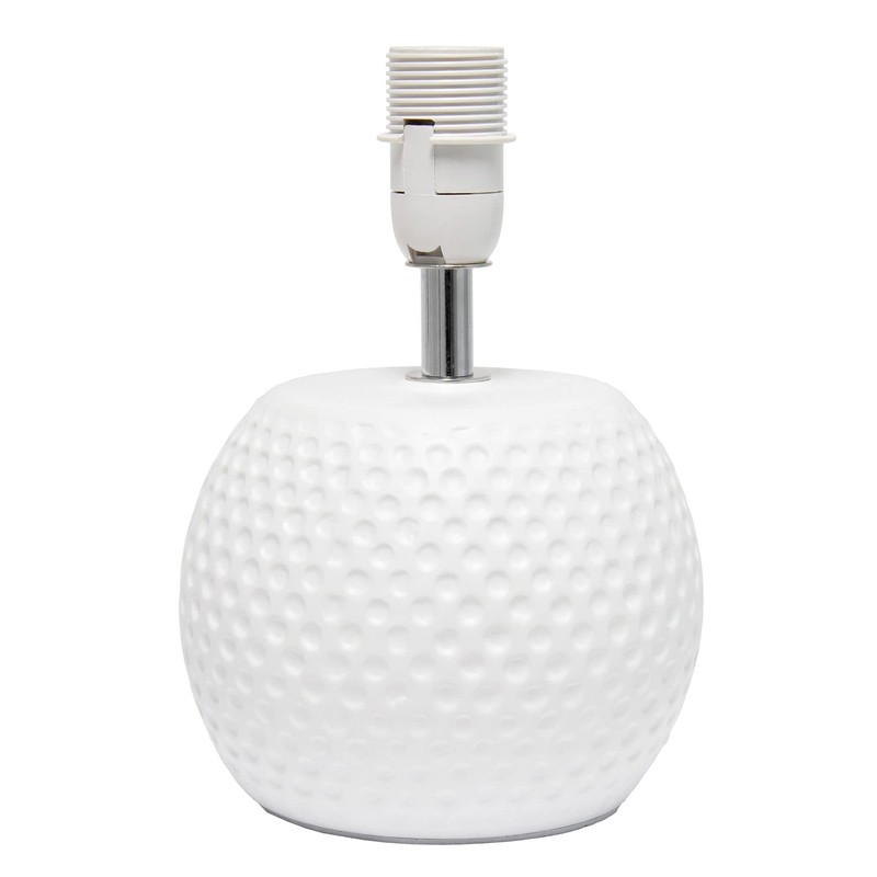 Simple Designs LT2084-BLU Mini Studded Texture White Ceramic Bedside Table