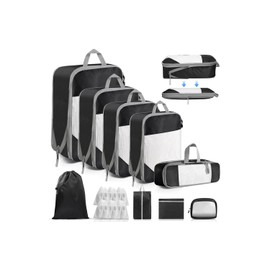 15 Piezas Organizador de Viaje para Maleta，Bolsas de Viaje Organizador Maletas Multifunción en Diferentes Tamaños，Ideal para Viajes, Organizar Ropa, Z