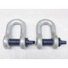 Galvanised Lifting Dee Shackles Screw Pin 1 Ton X2 (1T
