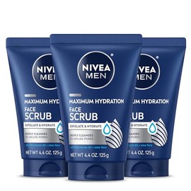 NIVEA Men Deep Cleaning Face Scrub 4.4 Ounce (Pack of 3) (Packaging May Vary)