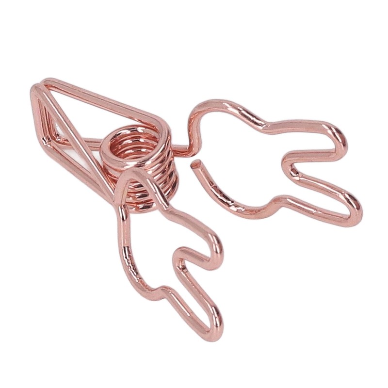 100Pcs Bunny Binder Clips Hollow Out Cute Strong Clamping Durable