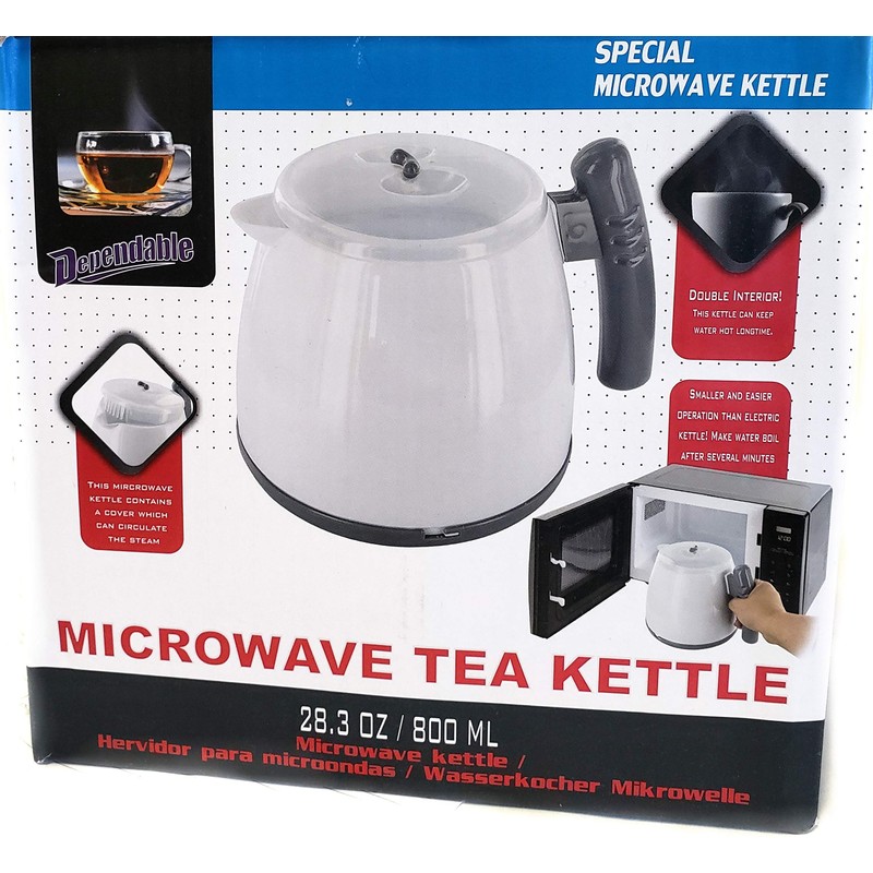 Microwave Tea Kettle Hot Pot Water Boiler 28 Ounce (800ML)