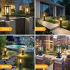MYHXQ Dusk to Dawn Outdoor Post Lights with Pier Mount