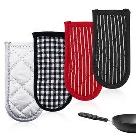 ASTIMESA Cast Iron Handle Cover, Non-Slip Cloth Hot Pan Handle Sleeve, Machine Washable Pot Handle Covers Heat Resistant Potholders for Kitchen Cooking Baking (4, Four Colors)