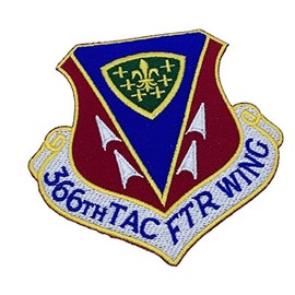 Squadron Nostalgia LLC 366th Tactical Fighter Wing 3.5" Patch – with Hook and Loop