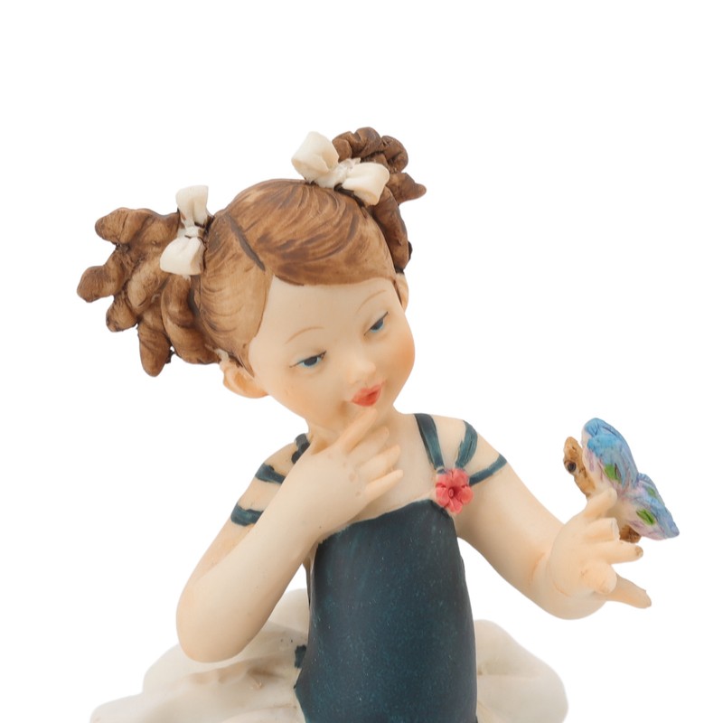 Victorian Girl Resin Ornament Exquisite Cute Stable Desktop Resin Handicraft