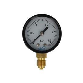 Mega Pressure Gauge 0-2.5 Bar - 1/4 Inch Connection to Down Radial Diameter 50 mm