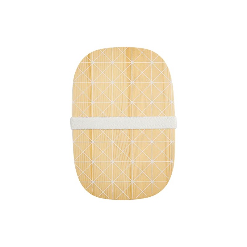 isso ecco 4567782 New Wappa Bento Box, Lattice, White, Single