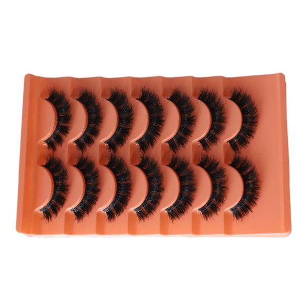 False Eyelashes 7 Pairs of Russian Curly Eyelashes Simulation Mink