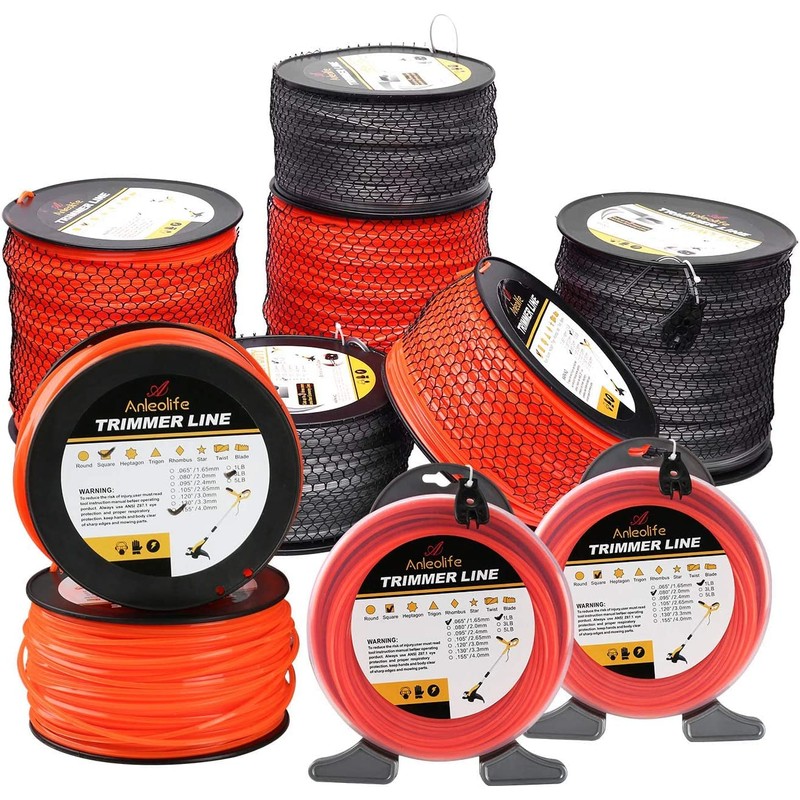 A ANLEOLIFE 5-Pound Heavy Duty Square .155-Inch-by-442-ft String Trimmer Line