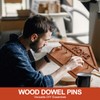 PATIKIL Wooden Dowel Pins 3/8" x 2" (10mm x 50mm)