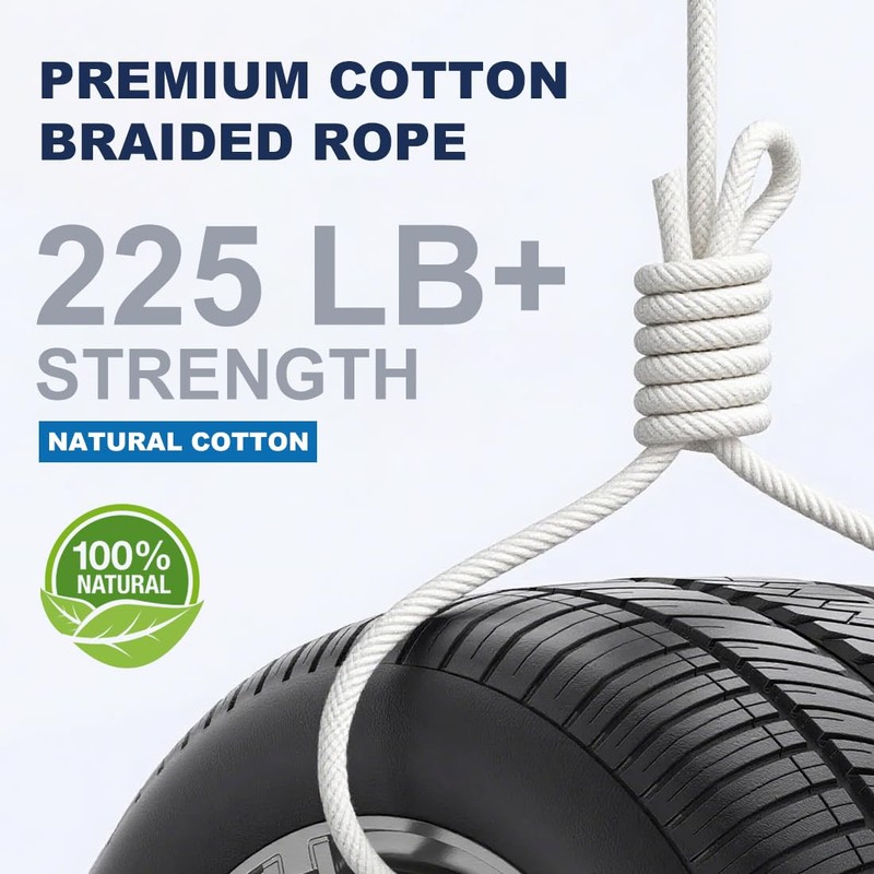 PerkHomy 500lb Cotton Rope 3/16" (5mm) 50 ft Multi Purpose