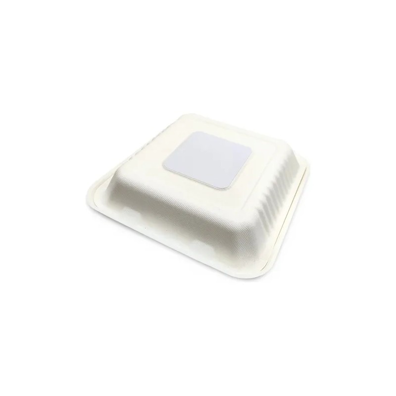 Contenedor Biodegradable 9 X 9 .de Caña 200 Pzs Especial.
