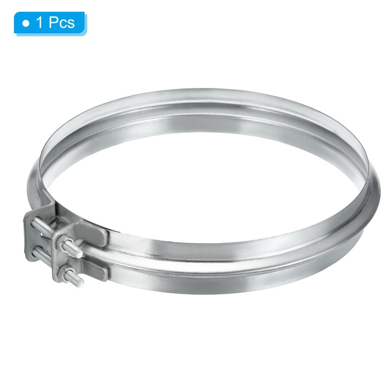 PATIKIL Duct Clamp, 8" (200mm) V-Shape Zinc Plated Iron Pipe