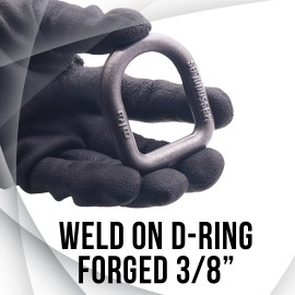 Boxer Tool 3/8"  Heavy Duty Weld-On Forged D Ring 6 Pack  5,000 LBS - Tie Down Anchor