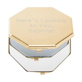 THINGS REMEMBERED Gold Octagon Compact Mirror (Free Customization)