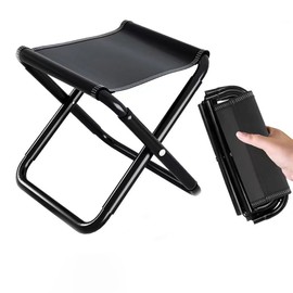 Portable Outdoor Travel Stool,Camping Stool,Portable Folding Compact Stool Seat for Camping, Fishing, Gardening, Outdoor Walking, Backpacking, Travel and Beach,with Tote Bag,Hold Up to 100KG