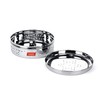Sumeet Stainless Steel Hole Puri Dabbas/Flat Canisters/Sprout Maker with Air