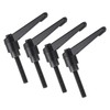 sourcing map 4pcs Clamping Lever Handles, M6 x 30mm Black