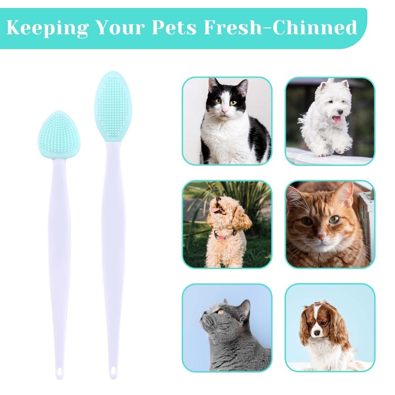 JJUNW 4Pcs Cat Acne Brush Set, Chin Treatment, Black Seed