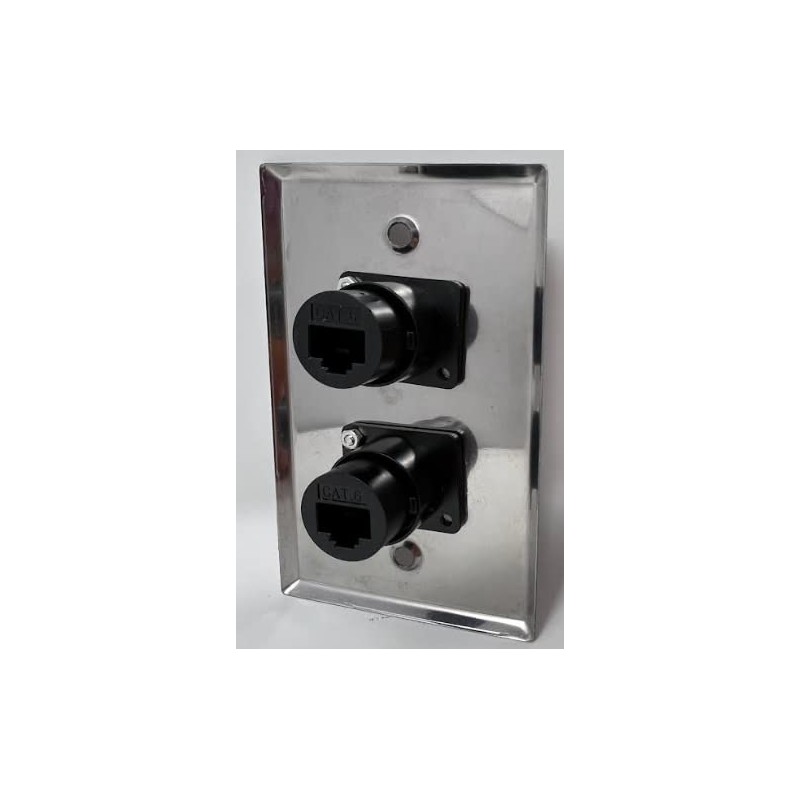 2 Port Cat6 D Series Heavy Duty Pass Through Solderless