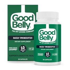 GoodBelly Probiotic Supplement for Digestive Health - Probiotics for Men and Women - Aids in Digestion  Supports Your Active Lifestyle 1 Box - 30...  