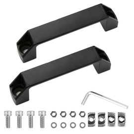 Ownkim BigCheer Bow Handle, Pack of 2 Aluminium Alloy Handles for 30 Series Aluminium Profiles, Drill Hole Spacing 120 mm - Includes T-nut, Screws & Wrench