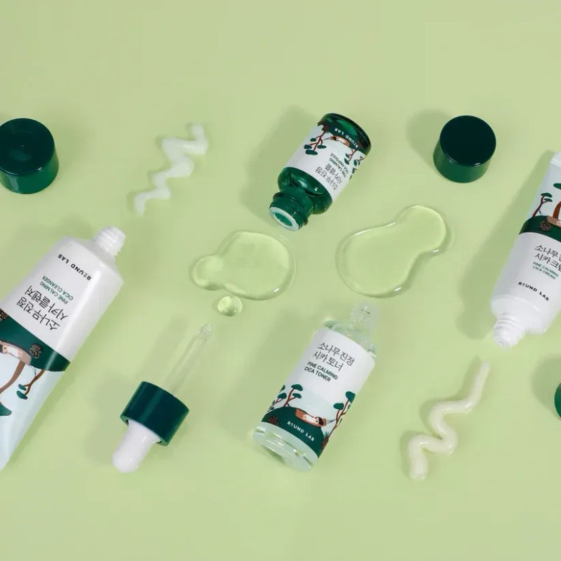 Round Lab Pine Calming Cica Trial Kit Mini Skincare Kit