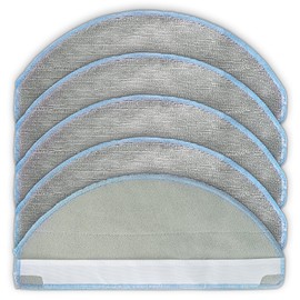 Paquete de 5 almohadillas para orejas de repuesto para fregona Y0140 compatibles con iRobot Roomba Combo Essential Robot Aspirador y fregona Y0140 Y0112 Y0110 Q011 Q0120, toallitas lavables