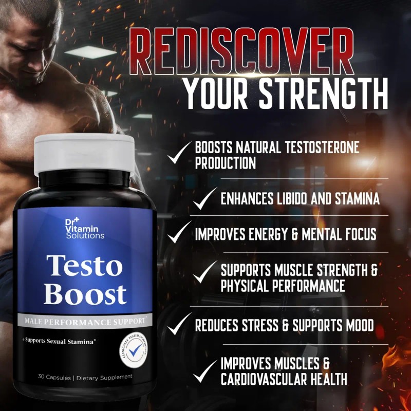Testo Boost Suplemento Hombres Cápsulas Vitamin