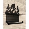 Bigfoot Sasquatch Metal Toilet Paper Holder with Phone Shelf -
