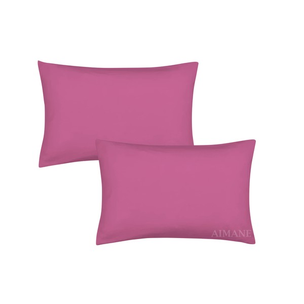 AIMANE® Percale Pair of Housewife Pillowcases 50 x 75 CM