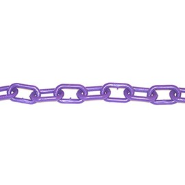 Plastic Chain 6mm Diameter 1 and 1/2 inch X 3/4 inch Links (50', Purple)