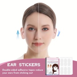 30PCS Clear Ear Support Patches,Cosmetic Ear Corrector,Waterproof Stickers,Tape for Big E/ars,Ea/r Lobe Support Patches,Invisible Ea/r Corrector,E-ar Stickers for Fixing Protruding E/ar