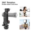 XILETU 360° Rotating Tripod Phone Mount with 2 Cold Shoe