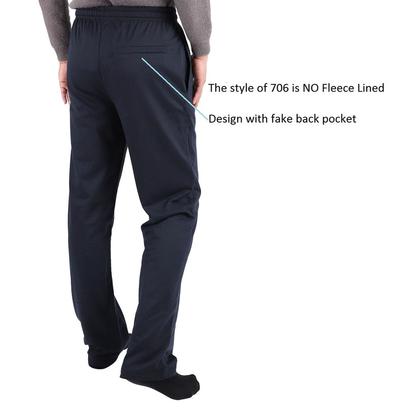 Facitisu Men’s Sweatpants with Pocket Active Lightweight Pants Open Bottom