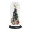 Christmas Tree in Glass Dome LED Glass Cover Ornaments Cedar
