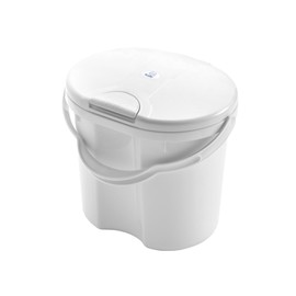 Rotho Babydesign Top Nappy Bin – Recycled – Nappy Bin – Odour-Proof – No Refill Cassettes – Changing Bucket – White