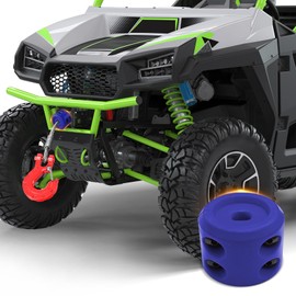 DWARFOO Rubber Winch Stopper, Winch Cable Hook Stopper, Silicone Rubber Stopper Protects Synthetic Winch Rope, Car Accessories Winch Rope Bump Shock Saver Dampener Absorbent Stopper (Blue/Black)