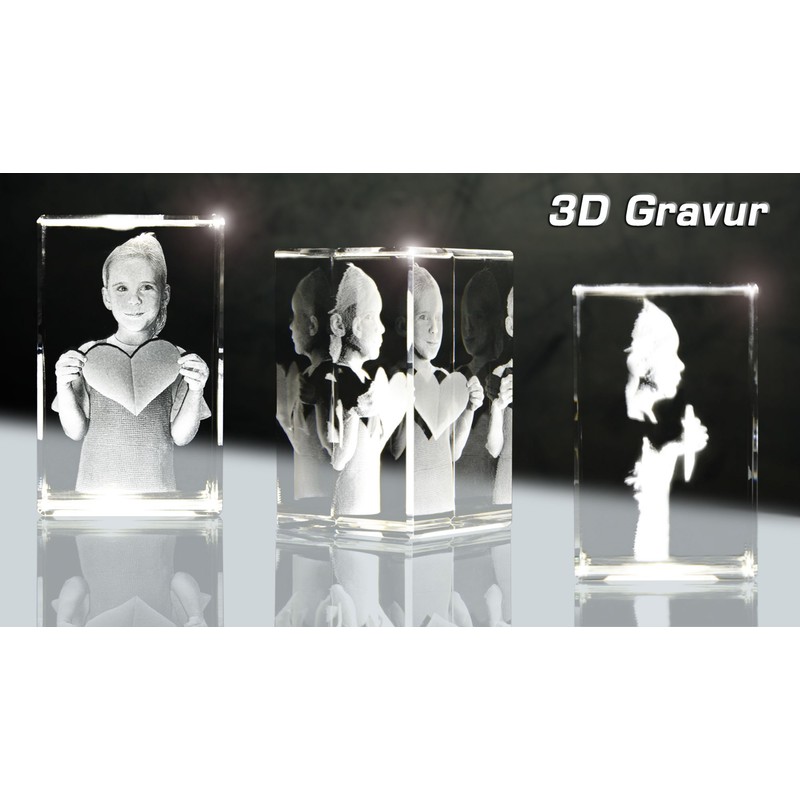 Glass Photo (3D) | Heart 80 mm | 1 to
