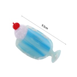 Vctitil Ice Cream Juice Cocktail Shape Acetate Hair Claw Hair Clips Decorative Shark Grab Clip Hair Jaw Clips Hair Accessories for Long Thin Thick Curly Hair(A)