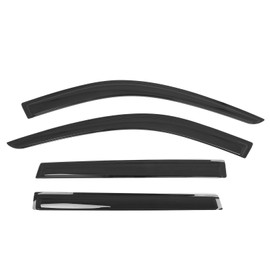 IKON MOTORSPORTS Tape on Window Visors Compatible with 2020-2025 Kia Telluride, Acrylic Smoke/Tinted Rain Guards, Side Window Wind Deflectors 4PCS