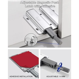 Push to Open Door Catches Jiayi Push Latch Cupboard Magnetic Double Push Opener Latch Heavy Duty Touch Open Door Closing for Drawer Closer Wardrobe Closure